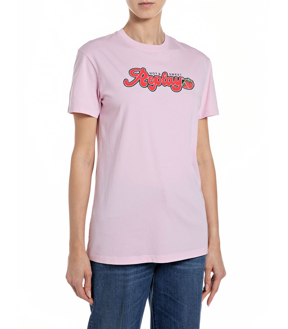 レトロファンシーコットンジャージーTシャツ